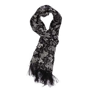 Luke 1977 Womens/Ladies One Paisley Silk Scarf / Black/White